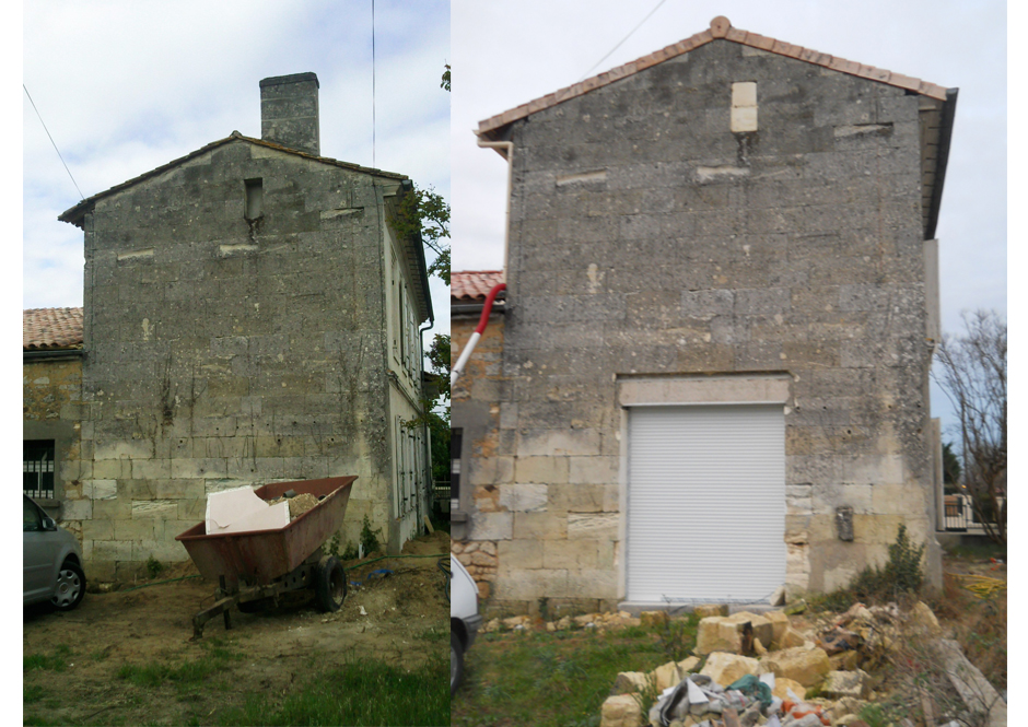 Réaménagement intérieur d'une maison girondine à Galgon