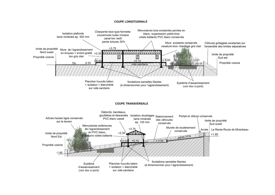 Agrandissement et ramnagement intrieur d'une maison traditionnelle  Chamouillac