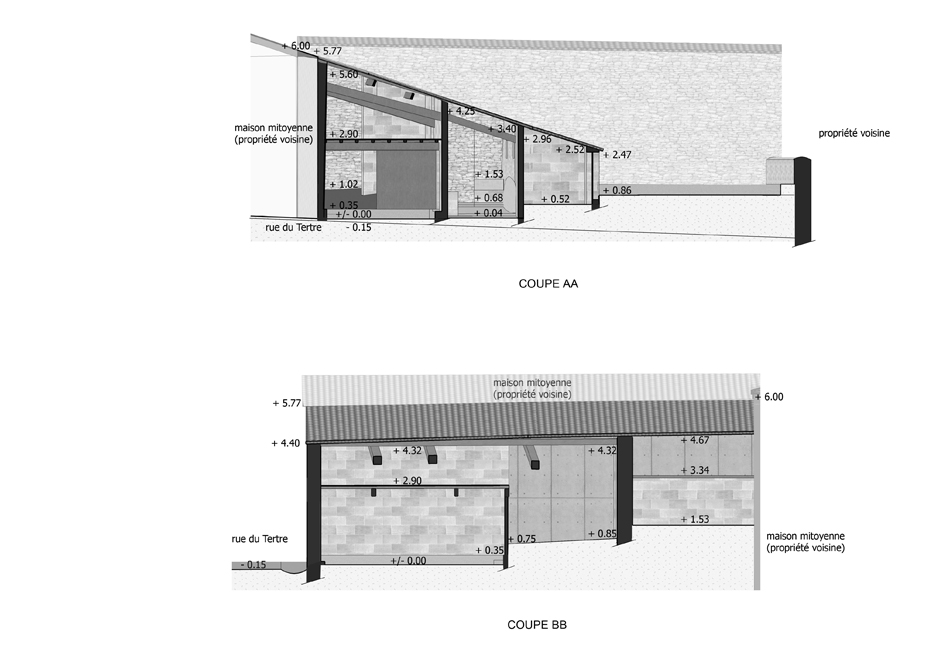 Etude de transformation d'un garage en maison d'habitation  Bourg sur Gironde