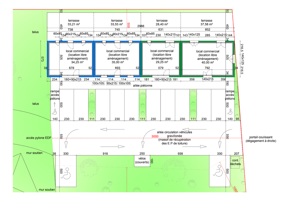 Etude de construction de locaux commerciaux   Ambares et Lagrave